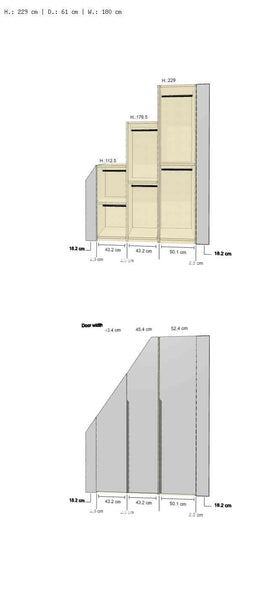 Roof Pitched cabinet