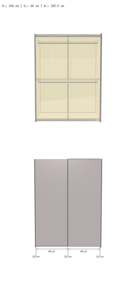 Wardrobe with sliding doors