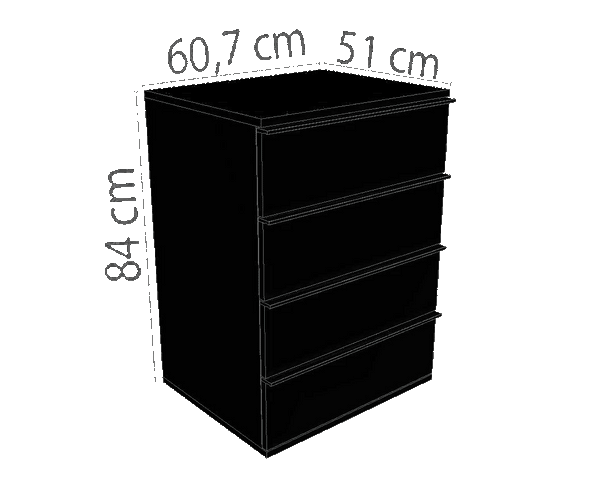 4-Schubladen-Modul Begehbarer Kleiderschrank