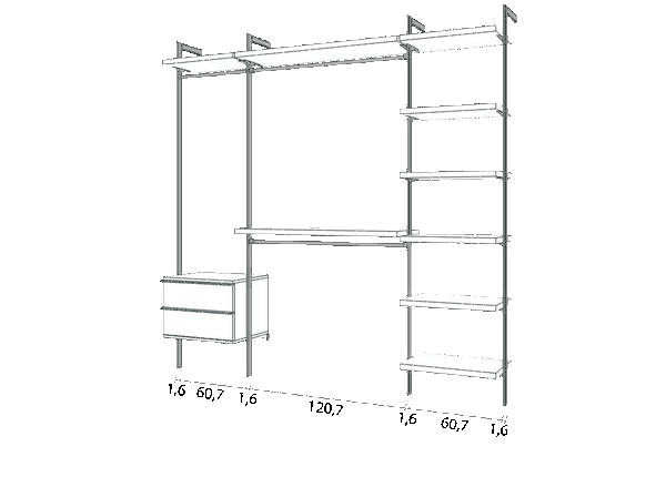 Begehbarer Kleiderschrank Typ B