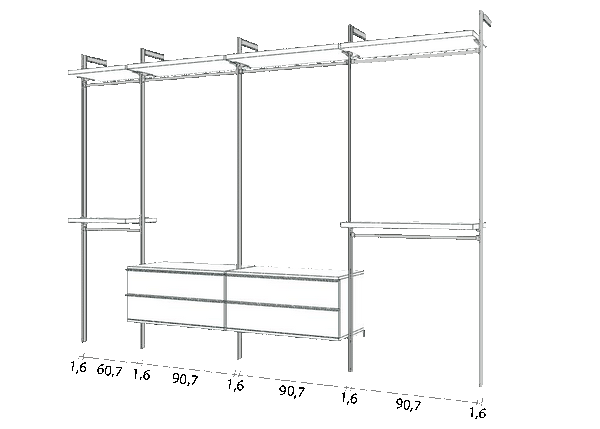 Begehbarer Kleiderschrank Typ B